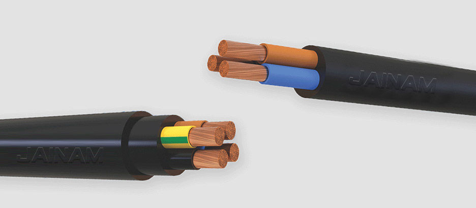 Rubber 3 & 4 Core Round Cables HO7RN-F